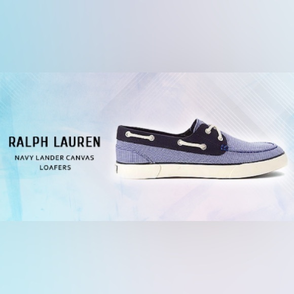 Polo Ralph Lauren Other - Polo Ralph Lauren Men's Lander Boat Shoes - Blue/Off White 10.5